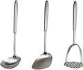 304 Professional Potato Masher, Stainless Steel Cooking Utensils Set, Mirror by Unknown