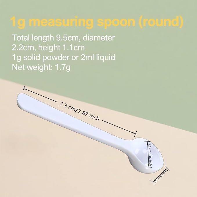 1g/2ml Measuring-Spoons Scoop for Creatine, Food Grade PP Material, Meets FDA - Image 5