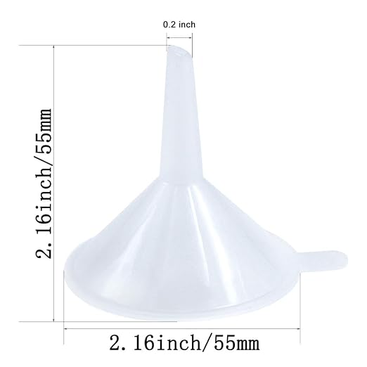 Small Funnel, 2.16inch Clear Plastic Mini Funnels - Image 2