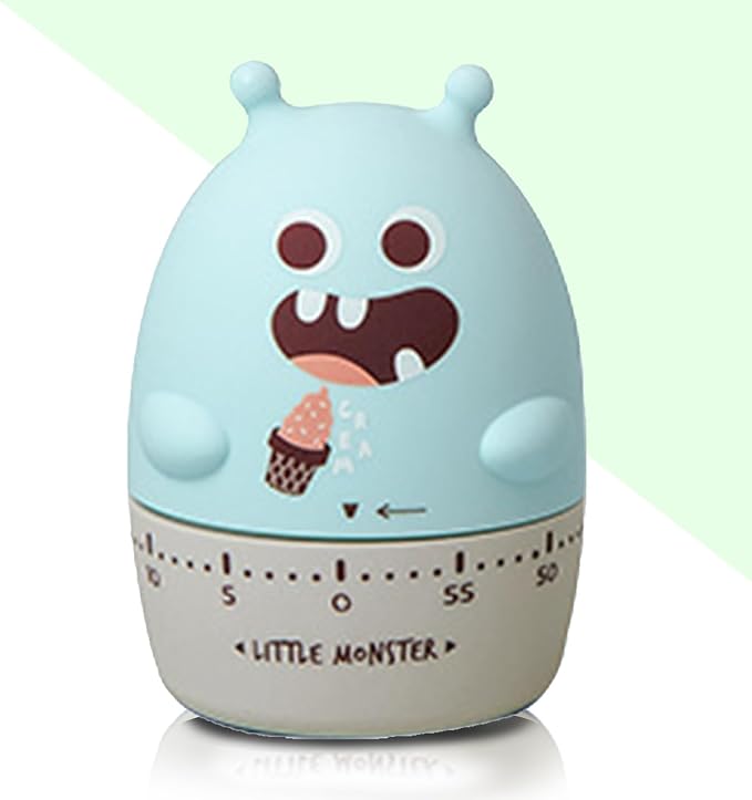 Quirky Creature Mechanical Kitchen Timer, Cute 60-Minute Manual Wind Up by Unknown
