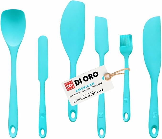 DI ORO 6-Piece Silicone Spatula Set by DIORO