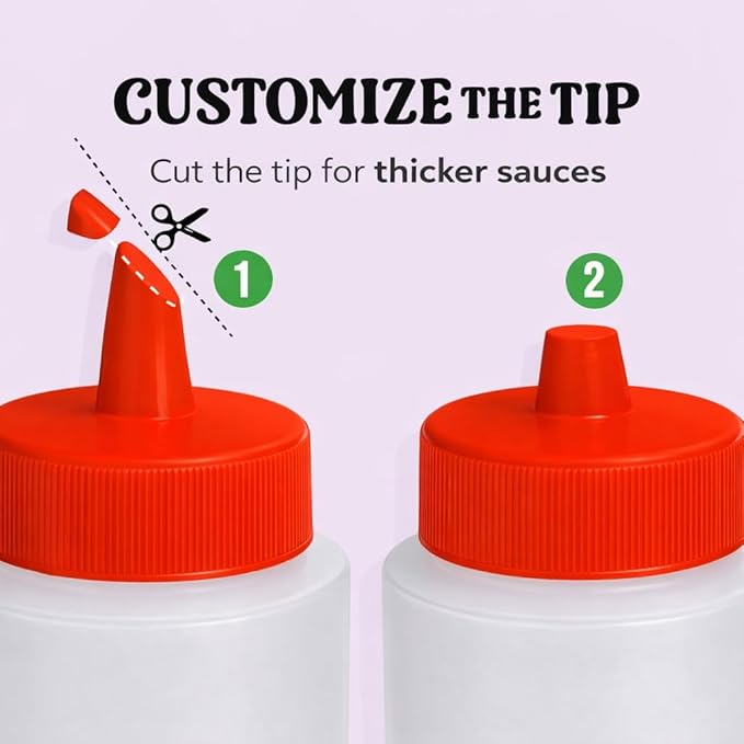 Norcalway 12 oz Condiment Squeeze Bottles - Image 6