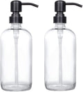 2 Pack Thick Clear Glass Pint Jar Soap Dispenser by Unknown
