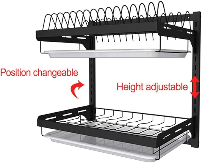junyuan Kitchen Dish Rack, Hanging Dish Drying Rack Organizer Storage Shelf - Image 3