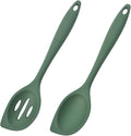 2-Pieces Silicone Cooking Spoon Spatula, Large Serving Spoons by GZLT