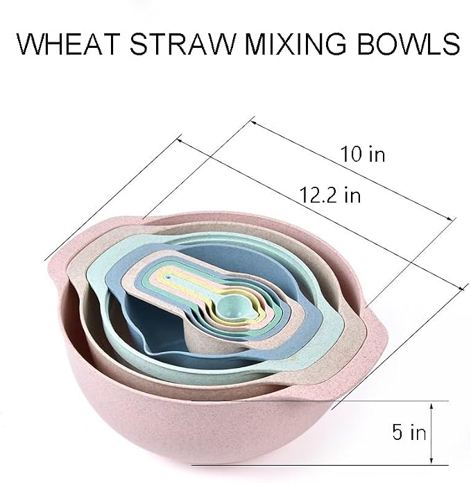 Plastic Mixing Bowls Set 8/10 PCS - Image 5