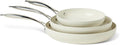 Amazon Basics Ceramic Nonstick Cookware, 3-Piece Frying Pan Set, All Cooktop by AmazonBasics