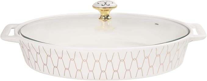 insongdafa 11" x 7.5" Ceramic Oval Casserole Dish by jinsongdafa