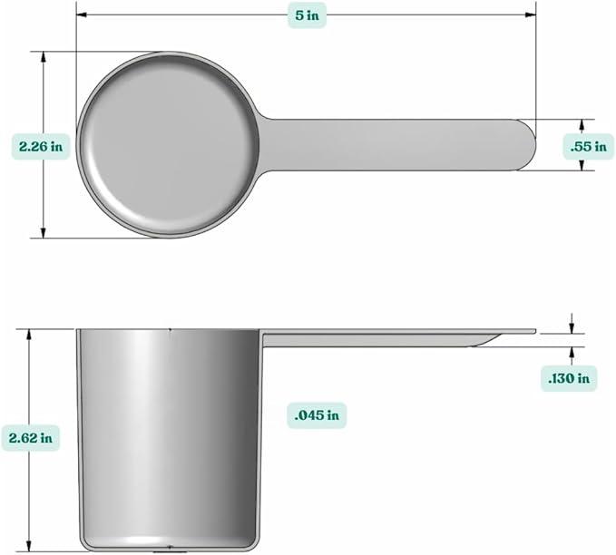 148 mL Long Handle Plastic Measuring Scoop - Image 2