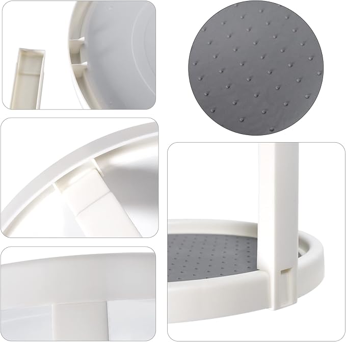 Lazy Susan Organizer, 2 Tier Non Skid Spice Rack Turntable, 360 Degree Rotating - Image 8