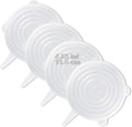 LELE LIFE 4 Pack Same Size Silicone Stretch Lids, Thicker Reusable Sturdy by LELE+LIFE