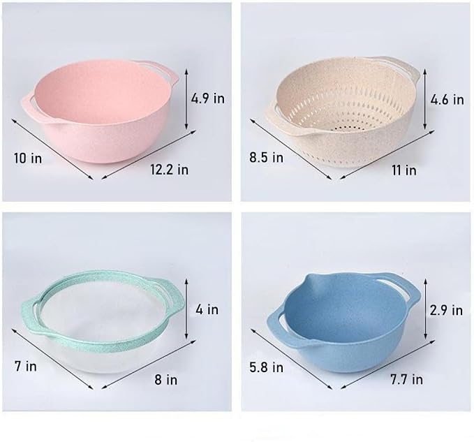 Plastic Mixing Bowls Set 8/10 PCS - Image 6