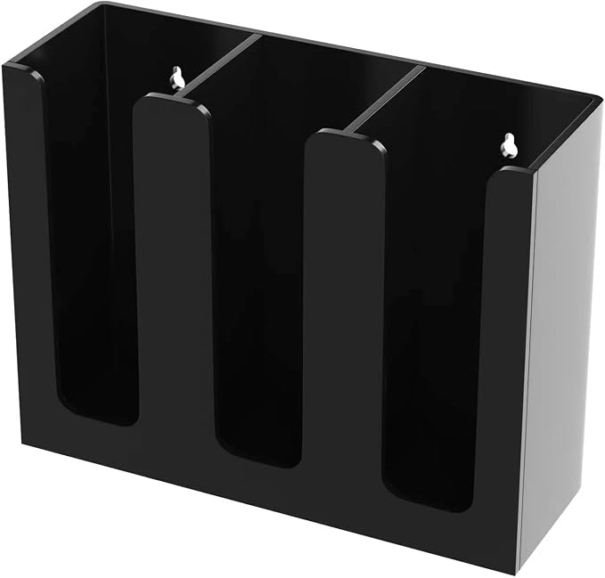 Richboom Acrylic Coffee Cup and Lid Storage Organizer Holder, 3 Compartments by Richboom