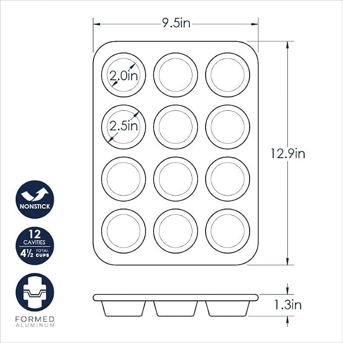 Nordic Ware Brilliant™ Colorful Bakeware 12 Cavity Muffin Pan, Nonstick made - Image 4