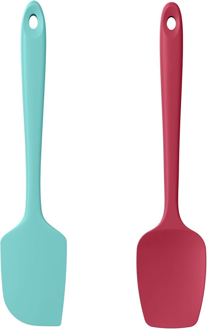 Silicone Flat Spoon Spatula Set, Luxiwise 600ºF Heat Resistant Kitchen Baking by Unknown