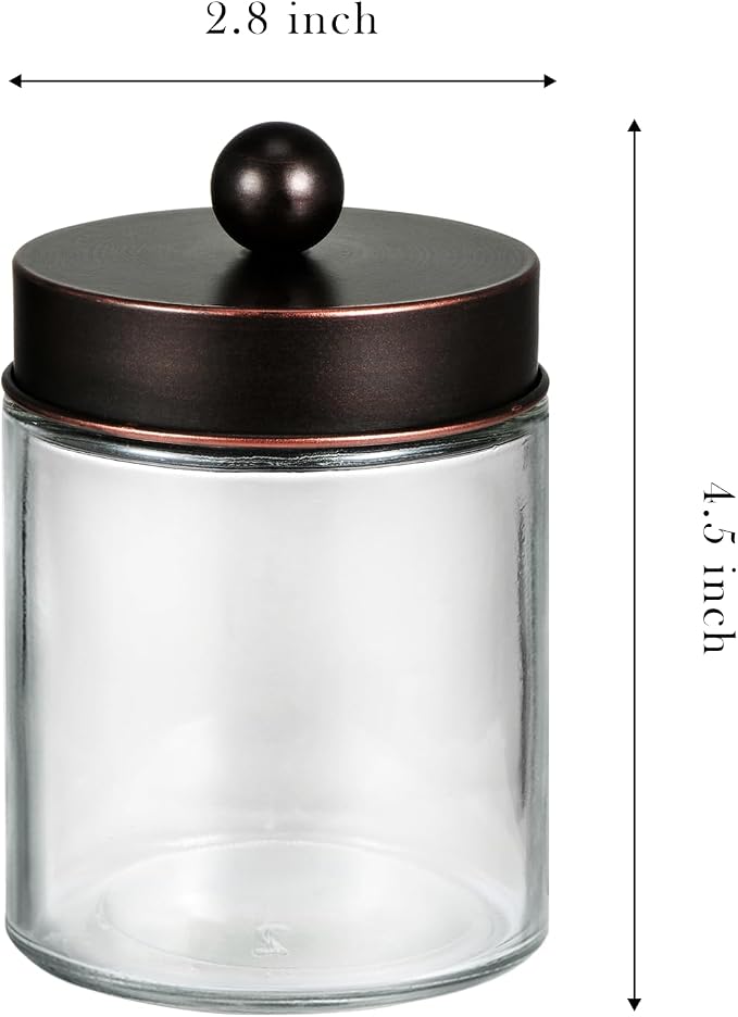 SheeChung 4-Pack Glass Qtip Holder Dispenser - Image 6