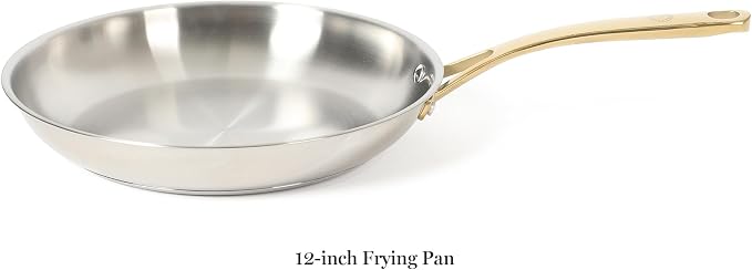Martha Stewart Castelle 12-Inch Stainless Steel Frying Pan - Image 3