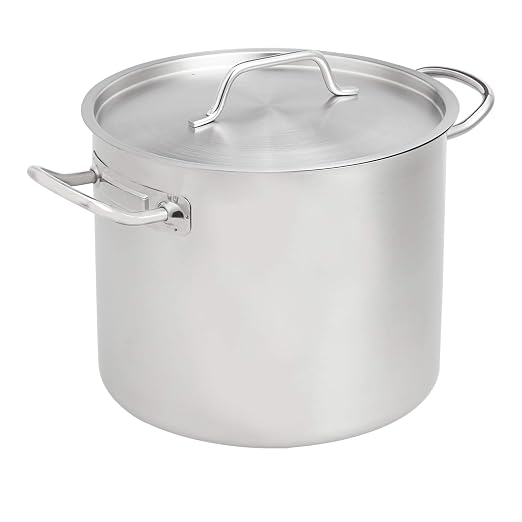 Amazon Basics 12 Quarts Stainless Steel Aluminum-Clad Stock Pot by AmazonBasics