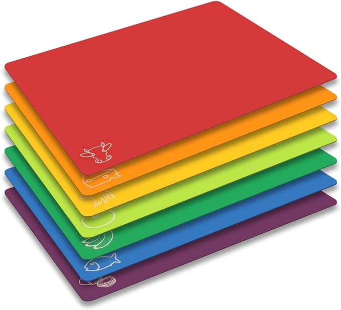 Cutting Board Mats Flexible Plastic Colored Mats by Fotouzy