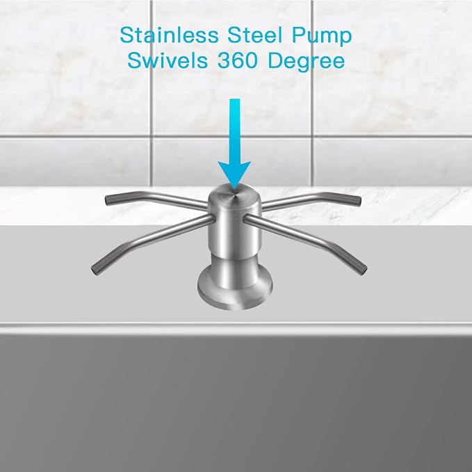 OHiHi Dish Soap Dispenser for Kitchen Sink, Countertop Sink Soap Dispenser - Image 2