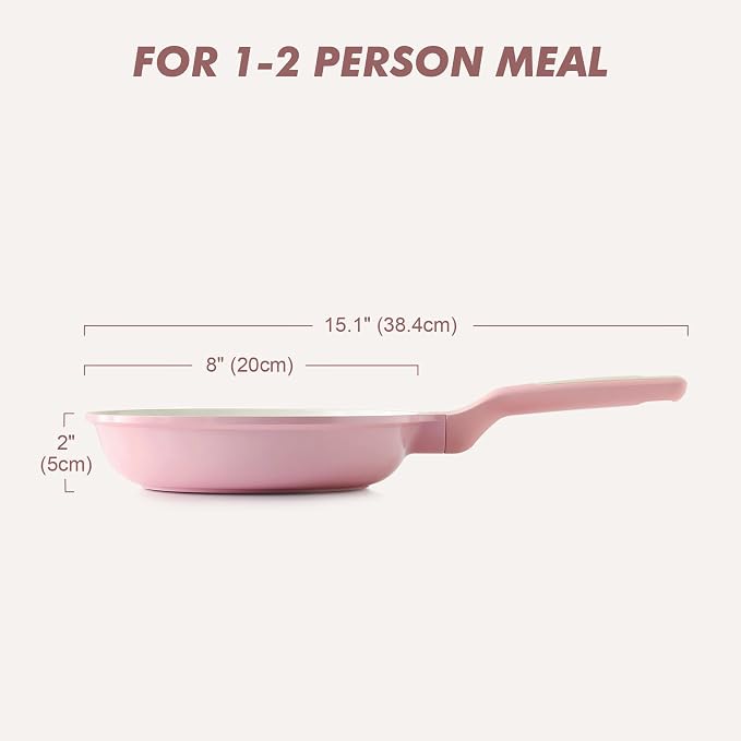 SENSARTE Nonstick Ceramic Frying Pan 8-Inch, Healthy Non Toxic Skillet - Image 7