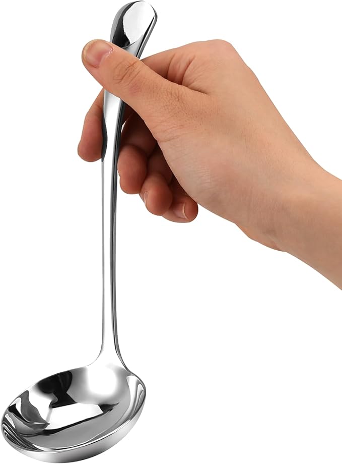 7.9'' Gravy Ladle Stainless Steel Silver Small Ladle Sauce Soup Ladles Mirror by Unknown