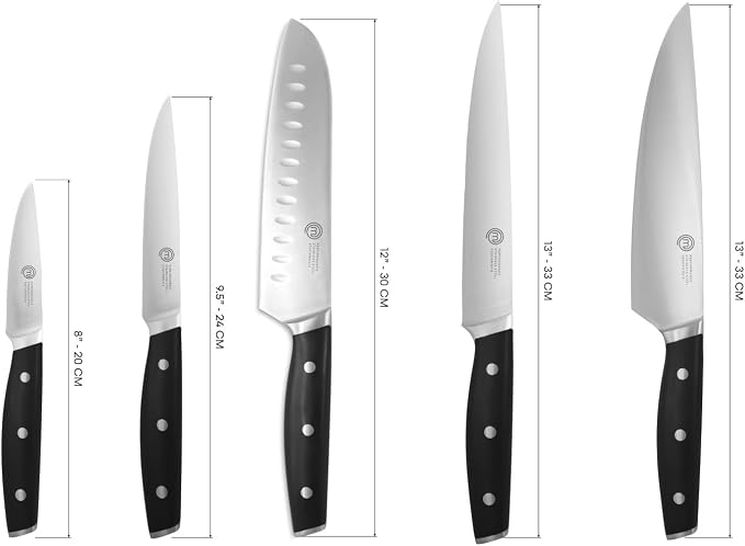 MasterChef Chef Knife Set with Bag, Knife Roll Set with 5 Professional Quality - Image 7
