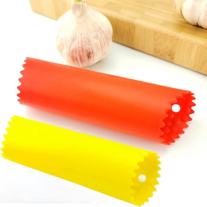 2 Set Silicone Garlic Peeler Easy Roller Tube Useful Garlic Odorfree Kitchen - Image 3