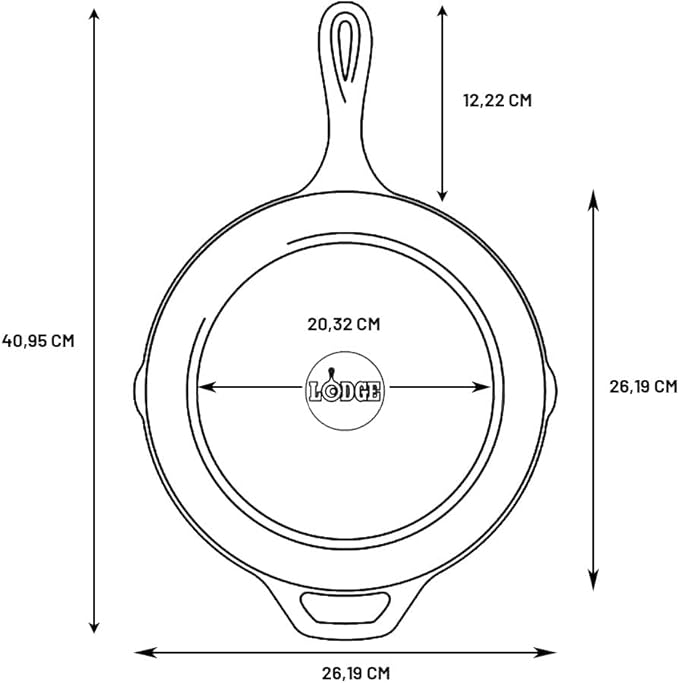 Lodge Seasoned Cast Iron Skillet 10.25 Inches - Image 3