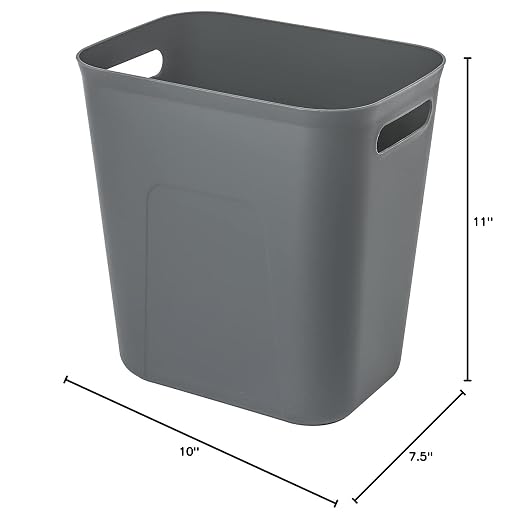 UUJOLY Plastic Small Trash Can Wastebasket, Garbage Container Basket - Image 3