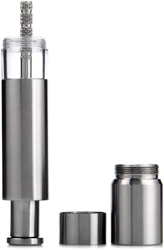 Salt and Pepper Grinder Set of 2, Stainless Steel Push Button Grinder Modern - Image 5