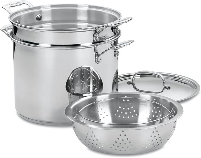 Cuisinart 4-Piece Cookware Set, 12 Quarts, Chef's Classic Stainless Steel by Cuisinart