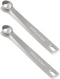 2PCS 1/10 Teaspoon Single Tiny Measuring Spoon, Small Individual Stainless by BERYLER