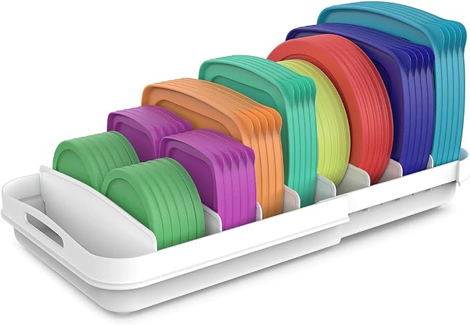 EVERIE Expandable Food Container Lid Organizer by EVERIE