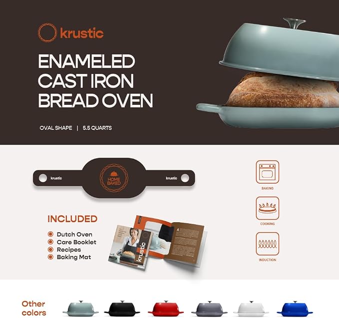 Krustic Enameled Cast Iron Dutch Oven - Image 4