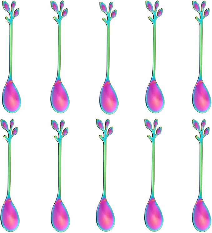 AnSaw Elegant Rainbow Leaf Coffee Spoons by AnSaw