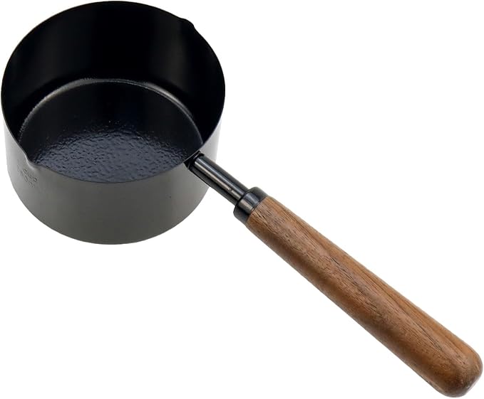 1pcs 1 Cup Measuring Cup with Wooden Handle Stainless Steel Measuring Scoop by Mewutal