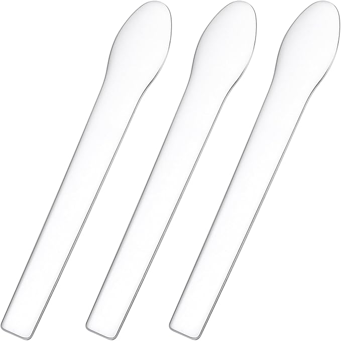 Pndeyo 3pcs Mini Stainless Steel Makeup Spatula, Skincare Scoop Applicator by Pndeyo