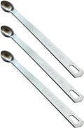 3PCS 1/8 Teaspoon Single Tiny Measuring Spoon, Small Individual Stainless Steel by BERYLER