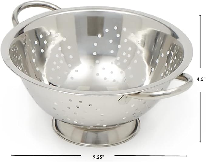 Home Basics Deep Colander Stainless Steel 3 Quart#44; - Image 7