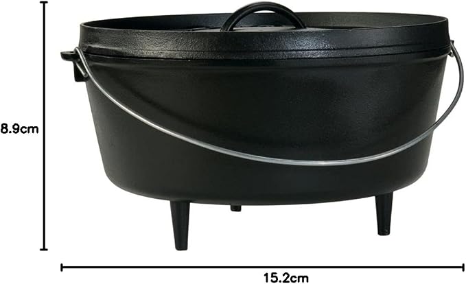 Lodge 10 Quart Pre-Seasoned Cast Iron Camp Dutch Oven - Image 7