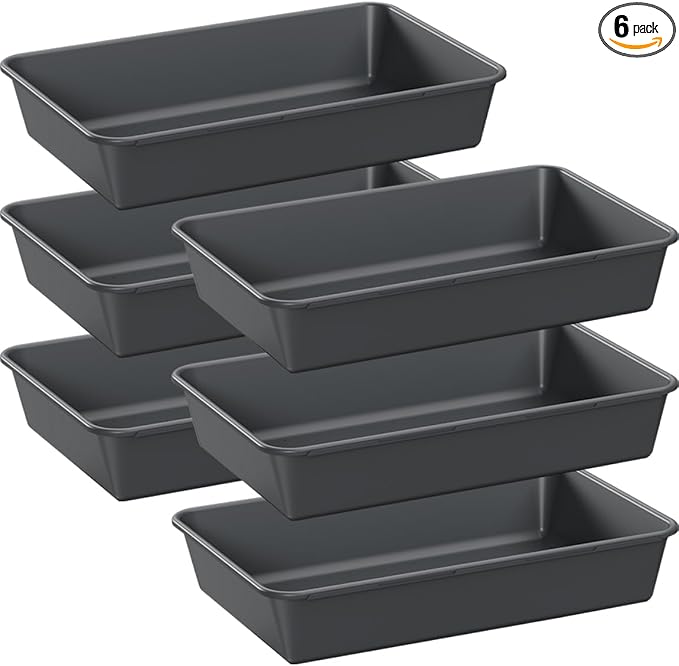 Kutesna 6 PCS Large Plastic Drawer Organizer, Versatile Plastic Storage Bins by Kutesna