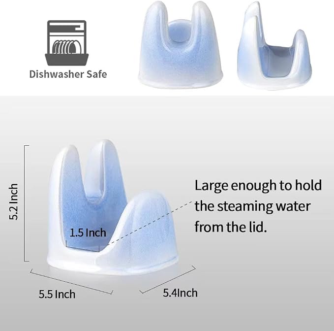 Nihow Pot Lid Holder: Stable Ceramic Pan Lid Holder - Image 2