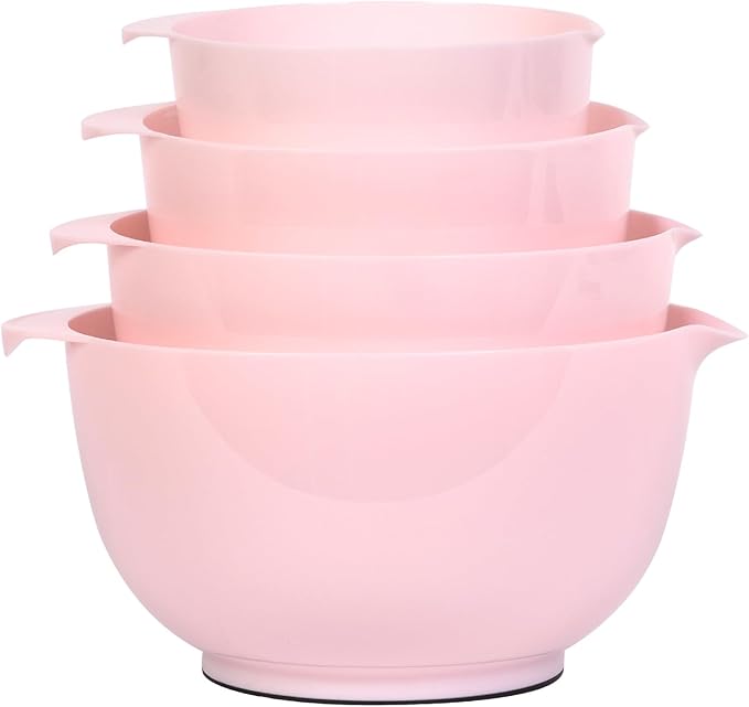 BoxedHome Nesting Plastic Mixing Bowl Set, 4 Piece Mixing Bowl Set by BoxedHomeProducts