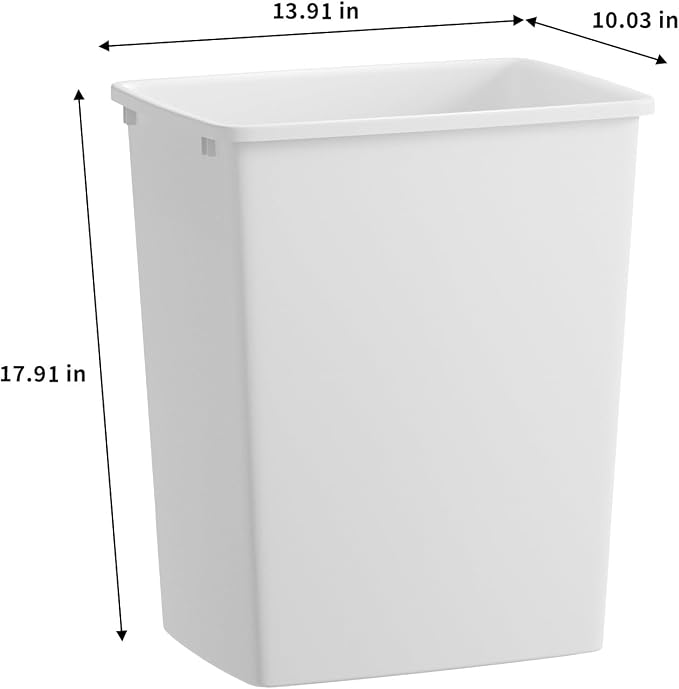 ROOMTEC 35QT Kitchen Trash Can, Sturdy and Lightweight Slim Trash Can, Trash - Image 2