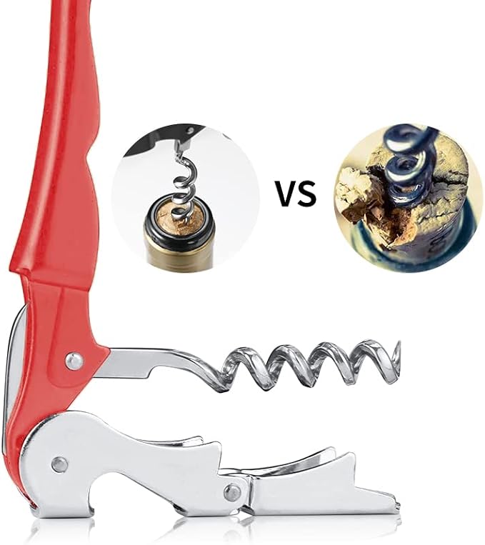 Professional Waiter Corkscrew Wine Openers Set, Heavy Duty Stainless Steel - Image 3