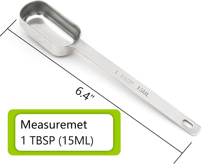 3PCS 1tbsp Single Measuring Spoon, Stainless Steel Long Handle Individual - Image 2
