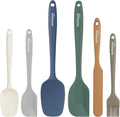 NileHome Silicone Spatula Set, 6 Pieces Food Grade Kitchen Utensils by NileHome