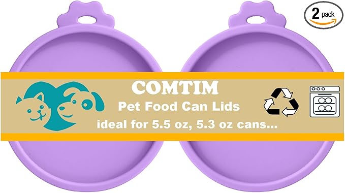 Comtim Cat Food Can Covers Lids by COMTIM