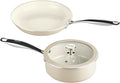 Pyrex 3-Piece Ceramic Cookware Fry Pan & Saucepan Set by Pyrex